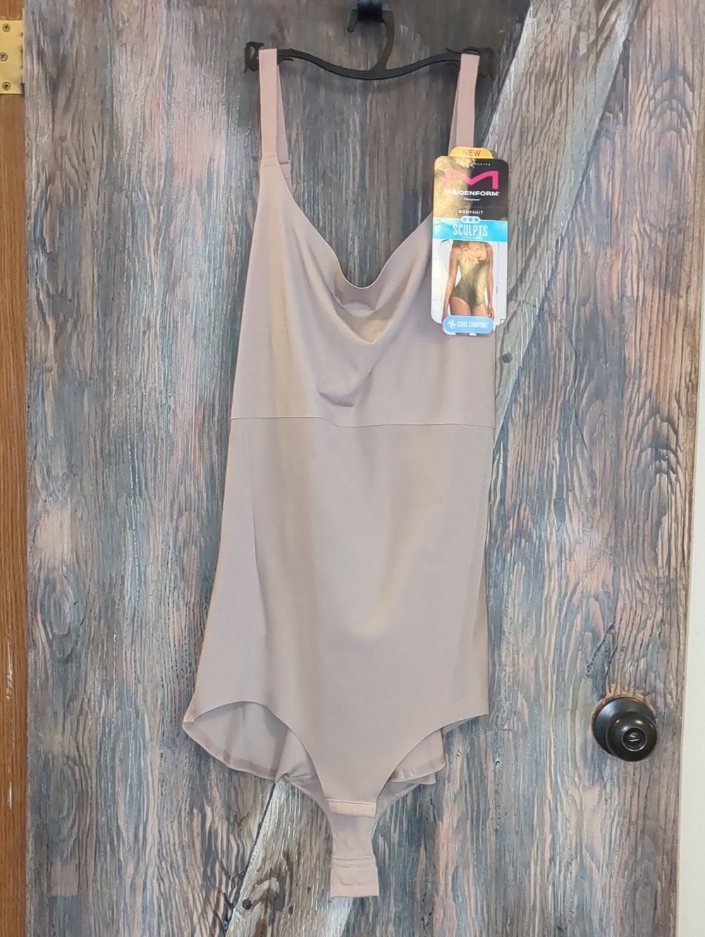 Maidenform Taupe Shaping Bodysuit with Adjustable Straps 3XL Plus Size